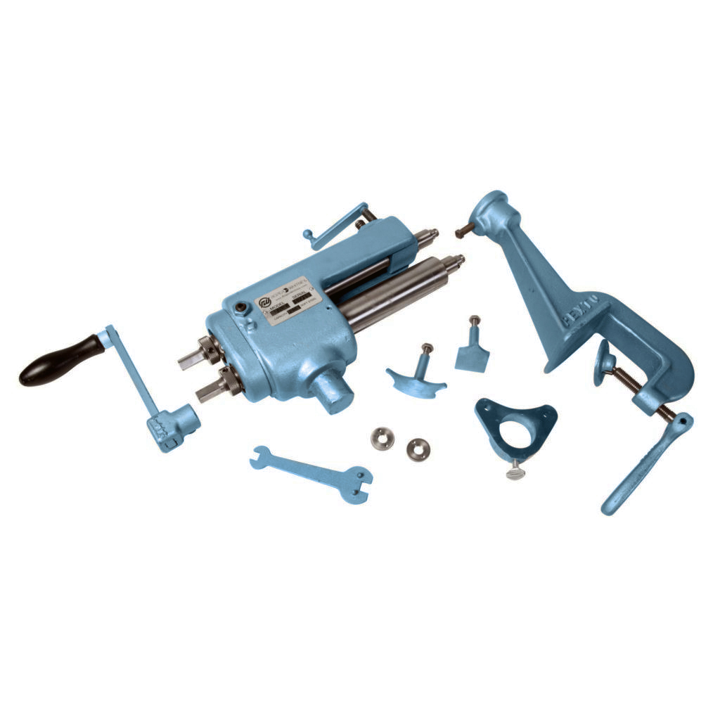 164006220-1-1024x1024blue No. 622LR Combination Rotary Machine w/ Extension, Throat Gauges & Bench Base - Image 1