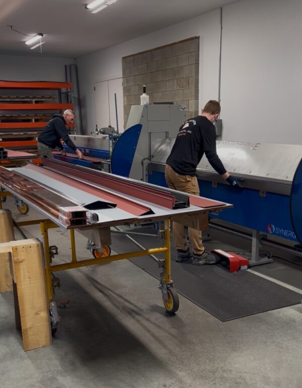 Working at an AutoBrake and Shear in the J&R Senior Sheetmetal Shop